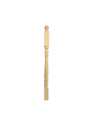 Borovi fenyő esztergált kezdő korlát oszlop 105 cm x 6,5 cm x 6,5 cm